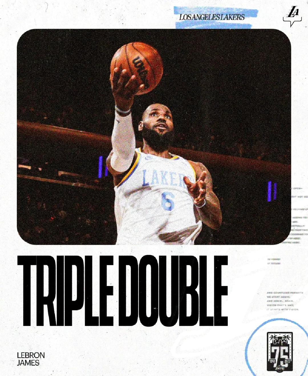 詹姆斯大号三双！湖人胜热火夺首胜的简单介绍